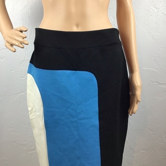 Ann Taylor Colorblock Pencil Skirt Size 6 Black - Picture 2 of 7